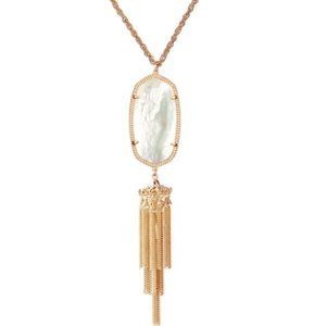 Kendra Scott Rayne Rose Gold Necklace in Ivory Pearl